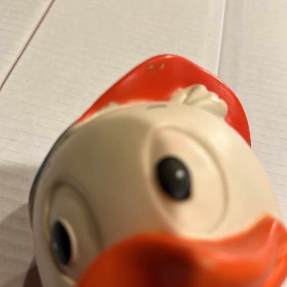 Vintage Walt Disney’s nephew Huey character w orange blue and off white plastic - Picture 9 of 9